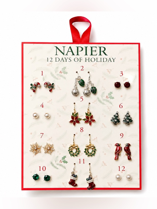 Napier Jewelry - Napier 12 Days of Holiday Earrings Advent Set – Brand New – Never Worn
